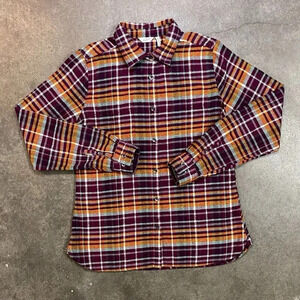 Woolrich Plaid Flannel Button Down Shirt Vintage Outdoor Cabin Style